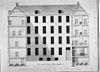 Doorsnede naar Handboogstr. eerste plan ca.1783 - Amsterdam - 20014464 - RCE -  Maagdenhuis: doorsnede naar Handboogstr. eerste plan ca.1783 