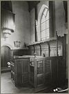 Interieur herenbank - Blaricum - 20322373 - RCE -  Nederlands Hervormde Kerk: Interieur herenbank (opmerking: Na de restauratie) 
