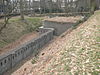Fort Werk 4 voorzijde.JPG -  Bussum - Fort Werk 4 - voorzijde van het fort, met muur, droge gracht en poterne 