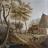 INTERIEUR, REGENTENKAMER, BESCHILDERD BEHANG, DETAIL - Edam - 20283947 - RCE -  V.M. WEESHUIS: INTERIEUR, REGENTENKAMER, BESCHILDERD BEHANG, DETAIL 