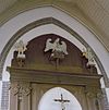 INTERIEUR, BEELDEN ACHTER HOOFDALTAAR - Enkhuizen - 20278443 - RCE -  OUD KATH. KERK: INTERIEUR, BEELDEN ACHTER HOOFDALTAAR 