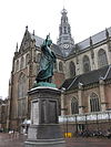 Saint Bavo and Coster -  Grote Markt, Haarlem, Grote Sint-Bavokerk, Laurens Janszoon Coster 