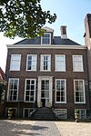 Huis met de trappen - achterkant Haarlem -  Achterkant van Het Huis met de trappen, Grote Houtstraat Haarlem, Vergaderruimte Societeit Trou moet Blijcken.  Rear entrance of The house with the stairs, Grote Houtstraat Haarlem, meeting hall for old Haarlem club called Trou moet Blijcken.