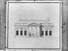 Ontwerp voorgevel, tekening door L. Viervant, in het Teylers Museum - Haarlem - 20096579 - RCE -  Teylershofje: Ontwerp voorgevel, tekening door L. Viervant, in het Teylers Museum 