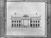 Ontwerp voorgevel, tekening door L. Viervant, in het Teylers Museum - Haarlem - 20096578 - RCE -  Teylershofje: Ontwerp voorgevel, tekening door L. Viervant, in het Teylers Museum 