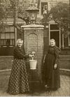 Luthershofje 1910 -  Two women in the Luthershofje, Haarlem, Netherlands, 1910. Almhouse in Haarlem, The Netherlands