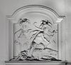 Interieur gang, bovendeurstuk, voorstellend Amerika - Haarlem - 20353052 - RCE -  Stucwerk/ Bovendeurstuk: Interieur gang, bovendeurstuk, voorstellend Amerika (opmerking: Gefotografeerd voor: P.M. Fischer, Ignatius en Jan van Logteren, Alphen a/d Rijn 2005.) 
