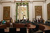 Haarlem-Welgelegen-meeting room NH with chandeliers by Michel van Overbeeke -  Meeting room of the Province of North Holland in Villa Welgelegen after 2009 restoration. Chandeliers are by Michel van Overbeeke. In 2009, he received the local prize 