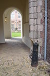 Predikherenklooster - deel stadhuis Haarlem 05.JPG -  Old cannon wheel guard of 
