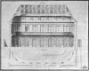 Lengtedoorsnede Ovale zaal, tekening door L. Viervant, in het Teylers Museum - Haarlem - 20096617 - RCE -  Teylerstichting: Lengtedoorsnede Ovale zaal, tekening door L. Viervant, in het Teylers Museum 