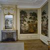 Interieur, gedeelte linker voorkamer met schouw, schilderingen op doek, voor restauratie - Hoorn - 20345826 - RCE -  Kantongerecht: Interieur, gedeelte linker voorkamer met schouw, schilderingen op doek, voor restauratie 