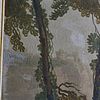 Interieur, linker voorkamer, detail van schildering op doek, voor restauratie - Hoorn - 20345835 - RCE -  Kantongerecht: Interieur, linker voorkamer, detail van schildering op doek, voor restauratie 