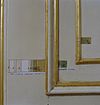 Interieur, linker voorkamer, schema kleurenonderzoek, voor restauratie - Hoorn - 20345837 - RCE -  Kantongerecht: Interieur, linker voorkamer, schema kleurenonderzoek, voor restauratie 