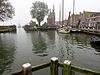 Zicht op Hoofdtoren en sluis vanaf de Oude Doelenkade Hoorn -  Zicht op Hoofdtoren en sluis vanaf de Oude Doelenkade te Hoorn