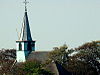 Toren van de Nederlands Hervormde Kerk in Oostwoud, bouwjaar 1753 -  Oosteinde 44, Oostwoud (N-H): gefotografeerd vanaf het water 