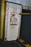 Interieur, betegelde schouw met tegeltableau, detail - Twisk - 20350861 - RCE -  Boerderijen/ Stolpboerderij: Interieur, betegelde schouw met tegeltableau, detail 