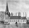 Kerk en toren vanuit het zuiden - Kortenhoef - 20127073 - RCE -  Nederlands Hervormde Kerk/ Toren van de Nederlands Hervormde kerk: Kerk en toren vanuit het zuiden 