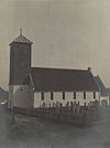 Overzicht vanuit het zuidwesten - Callantsoog - 20325754 - RCE -  Hervormde Kerk: Overzicht vanuit het zuidwesten (opmerking: Bijschrift: na de restauratie) 
