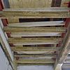Interieur, gedeelte balkenplafond met schildering, tijdens restauratie - Deventer - 20336338 - RCE -  Balkschildering/ Plafondschildering: Interieur, gedeelte balkenplafond met schildering, tijdens restauratie 