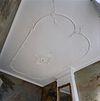 Interieur, overzicht stucplafond in tuinkamer - Deventer - 20331005 - RCE -  Interieur, overzicht stucplafond in tuinkamer 