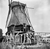 Houtzaagmolen in vervallen staat van opzij gefotografeerd - Deventer - 20056766 - RCE -  Bolwerksmolen: Houtzaagmolen in vervallen staat van opzij gefotografeerd 