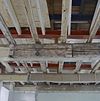 Interieur, gedeelte balkenplafond met schildering, tijdens restauratie - Deventer - 20336341 - RCE -  Balkschildering/ Plafondschildering: Interieur, gedeelte balkenplafond met schildering, tijdens restauratie 