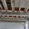 Interieur, gedeelte balkenplafond met schildering, tijdens restauratie - Deventer - 20336340 - RCE -  Balkschildering/ Plafondschildering: Interieur, gedeelte balkenplafond met schildering, tijdens restauratie 