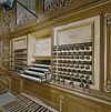 Interieur, orgelkas, klavier - Kampen - 20002695 - RCE -  Boven- of St. Nicolaaskerk: Interieur, orgelkas, klavier 