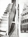 Exterieur VOORGEVEL, INTERIEUR, TRAP - Kampen - 20262833 - RCE -  Gothische Huis: Exterieur VOORGEVEL, INTERIEUR, TRAP 