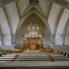 Interieur, overzicht naar het orgel en preekstoel