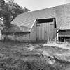 Schuur, linker zijgevel met ingang - Rouveen - 20001826 - RCE -  Langhuisboerderij: Schuur, linker zijgevel met ingang 