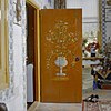 Interieur, beschilderde toegangsdeur naar de woonkamer - Rouveen - 20330234 - RCE -  Interieur, beschilderde toegangsdeur naar de woonkamer (opmerking: Thema van deze opdracht: kleur op en in Staphorster boerderijen) 