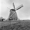 Korenmolen van opzij gefotografeerd - Staphorst - 20204293 - RCE -  De Leijen: Korenmolen van opzij gefotografeerd 