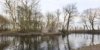 Ligging van de ruine in het park, omringd door water - Ruine Toutenburg