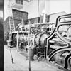 Interieur, zijaanzicht kleppen mechanisme met de kleppen voor de afgewerkte stoom - Genemuiden - 20077265 - RCE -  Stoomgemaal Mastenbroek: interieur, zijaanzicht kleppen mechanisme met de kleppen voor de afgewerkte stoom 