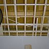 Interieur, begane grond, linker voorkamer, plafond, beschilderde moerbalken - 20000797 - RCE -  Interieur, begane grond, linker voorkamer, plafond, beschilderde moerbalken 