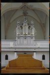Interieur, aanzicht orgel, orgelnummer 1795 - Zwolle - 20349118 - RCE -  Waalse Kerk: Interieur, aanzicht orgel, orgelnummer 1795 (opmerking: Gefotografeerd voor Het Historische Orgel in Nederland 1819-1840, bladzijde 64) 