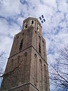 Zwolle Peperbus Bevrijding.JPEG - De Peperbus te Zwolle met de Zwolse vlag vanwege de herdenking van de bevrijding van de stad op 14 april.