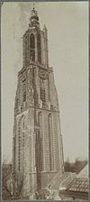 Overzicht kerktoren - Amersfoort - 20319142 - RCE -  Onze Lieve Vrouwetoren: Overzicht kerktoren (opmerking: Bijschrift: Behoort bij adres van Burgemeester en Wethouders van Amersfoort ddto 24 November 1906, Afd I no 1996. De secretaris van Amersfoort [handtekening]) 