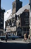 Exterieur OVERZICHT VANAF DE LANGESTRAAT, ZUIDGEVEL - Amersfoort - 20260134 - RCE -  Sint Joriskerk: Exterieur OVERZICHT VANAF DE LANGESTRAAT, ZUIDGEVEL 
