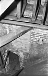 1, detail boog zuid muur voormalige Z.transept. 2, huidige en voorgenomen toegang van zuid traptoren naar zolder zuid beuk - Amersfoort - 20009166 - RCE -  Sint Joriskerk: 1, detail boog zuid muur voormalige Z.transept. 2, huidige en voorgenomen toegang van zuid traptoren naar zolder zuid beuk 