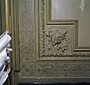 Interieur begane grond, rechter voorkamer, detail stucplafond met schildering, hoekornament - Baarn - 20338576 - RCE -  Villa Pera: Interieur begane grond, rechter voorkamer, detail stucplafond met schildering, hoekornament 