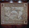 Interieur, wandtapijt met jachtvoorstelling