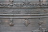 Wilnis, Koningin Julianastraat 23, NH kerk, klok, detail tekstrand - img 0229 -  Detail van de tekstrand op de klok. Zichtbaar hier 