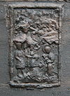 Wilnis, Koningin Julianastraat 23, NH kerk, klok, detail aanbidding - img0182 -  detail: Aanbidding van de Drie Koningen 