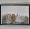 Aquarel (circa 1829), zicht over de vijver naar de achtergevel