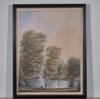 Aquarel (circa 1829), zuidelijk deel van het park met vijver en cascade