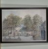 Aquarel (circa 1829), zicht van het voorplein naar het grand canal