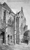 Restauratie tekening koor door W.Kromhout - Rhenen - 20186246 - RCE -  Cunerakerk En Toren: restauratie tekening koor door W.Kromhout 