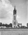 Overzicht toren zuid-west zijde - Rhenen - 20186352 - RCE -  Cunerakerk En Toren: overzicht toren zuid-west zijde 